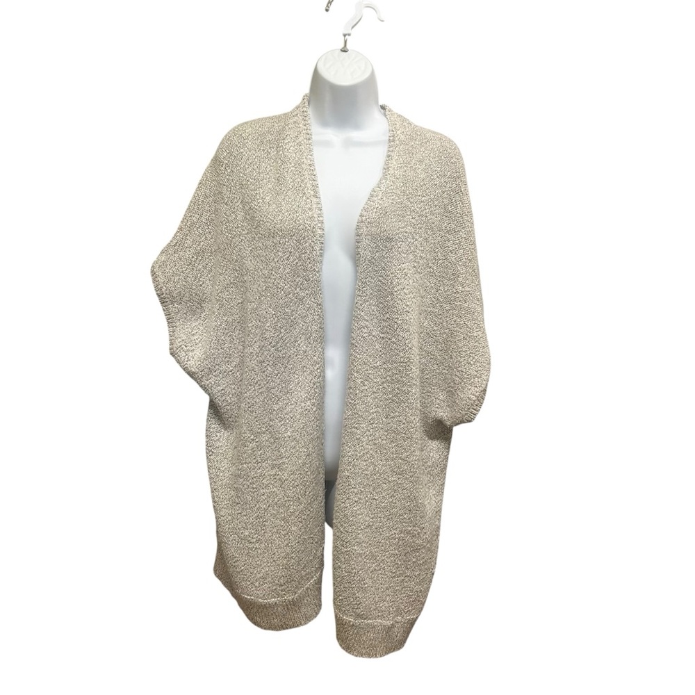 Community Gray White Open Front Cocoon Cardigan Oversized Sweater Size XXS